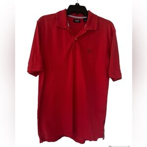 Izod Men’s Polo Size Medium Red Short Sleeve